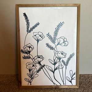 Hand painted wall art over hobby lobby frame
